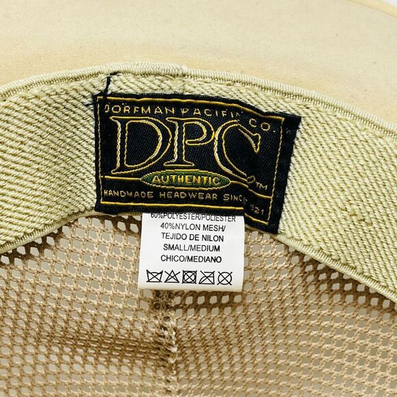 Dorfman Pacific Soaker Hat Authentic Mesh Beige Poly Nylon Mens Small/Medium - Picture 7 of 7